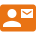 ic contact mail orange 18dp